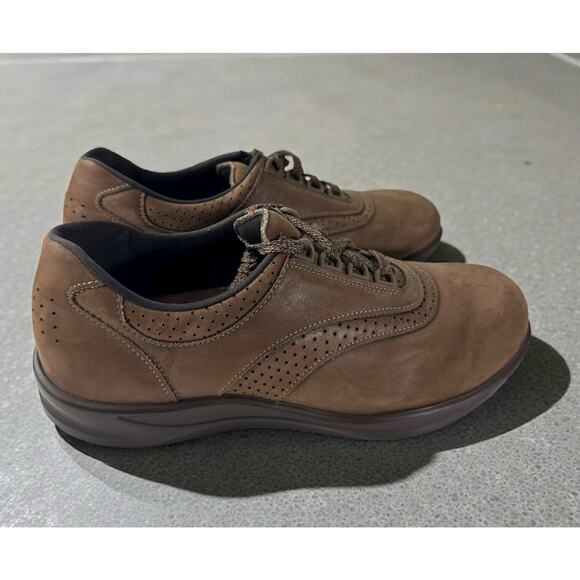 SAS Walk Easy Walking Shoes Women's US 9.5 M Brown Suede Lace Up Comfort USA - Picture 1 of 12